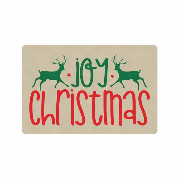 Christmas Decorative Doormat Xmas Welcome Gnome Tomte Mat Non Slip Rubber Backing Doormat Outdoor Indoor Entrance Doormat Floor Mat, 24 x 16 Inch 30x 18 Inch