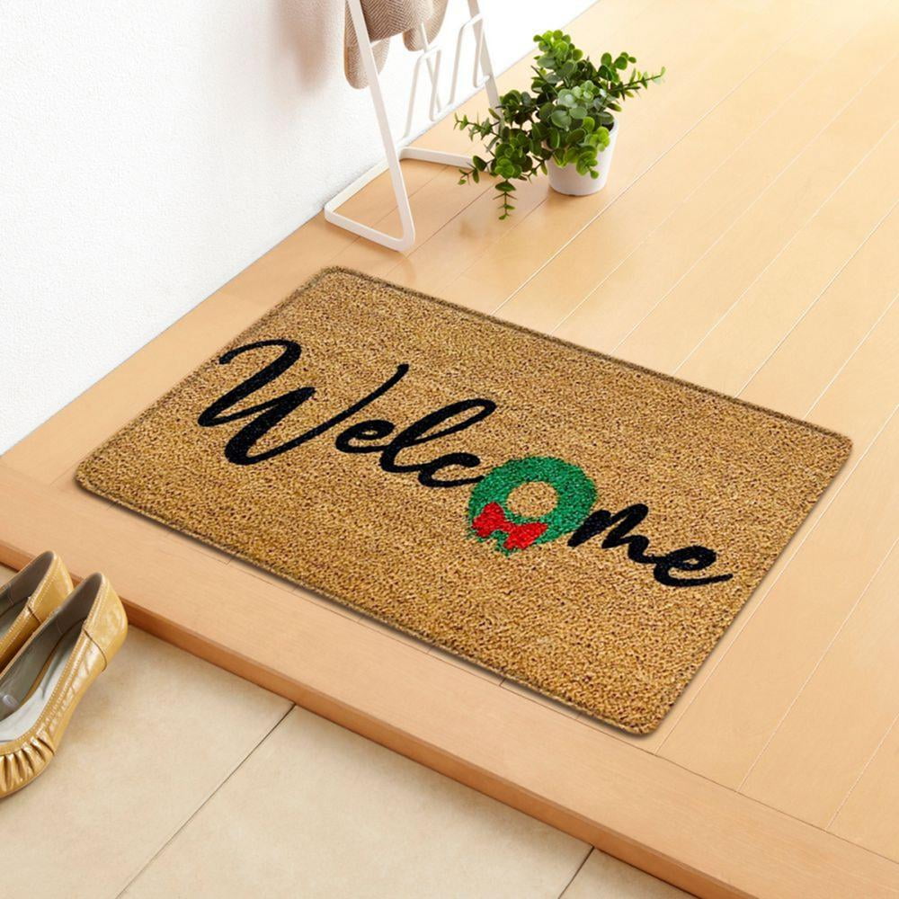 Non Slip Rubber Mat Door Mats Indoor Outdoor Washable Rugs Welcome