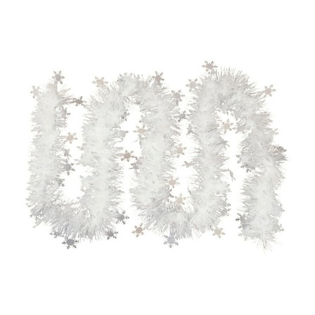 Christmas Decorative Garland - 78.7" White Xmas Tree Garland for Home Decor, Indoor Outdoor Holiday Rattan Decorations for Mantle, Party Supplies