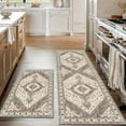 thumbnail image 1 of Kitchen Rugs, Yamaziot Anti Fatigue Mats, Non Slip Kitchen Runner Rug and Mat Set, Washable Floor Standing Mat, Beige Carpet, 20"x31"+20"x59", 1 of 9