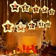 thumbnail image 1 of Christmas Decorative Led Light String, Snowflake Curtain Lights, Plastic Construction, Warm White Glow, for Indoor Room Ambiance and Holiday Tree Decor, 1 Pack, by FAJHHA, 1 of 8