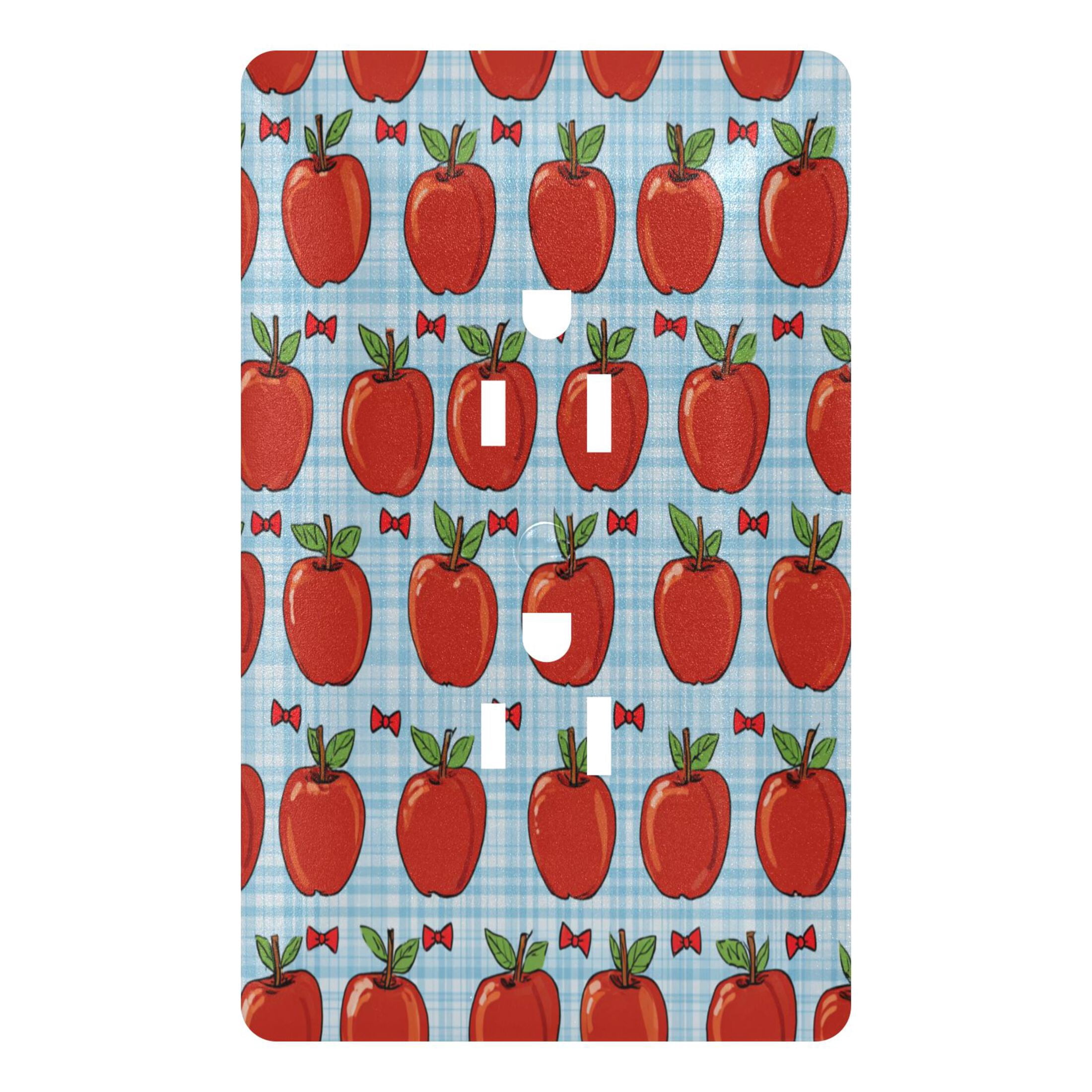 Christmas Decorative Light Switch Wall Plate Red Apple Gingham Print PC ...