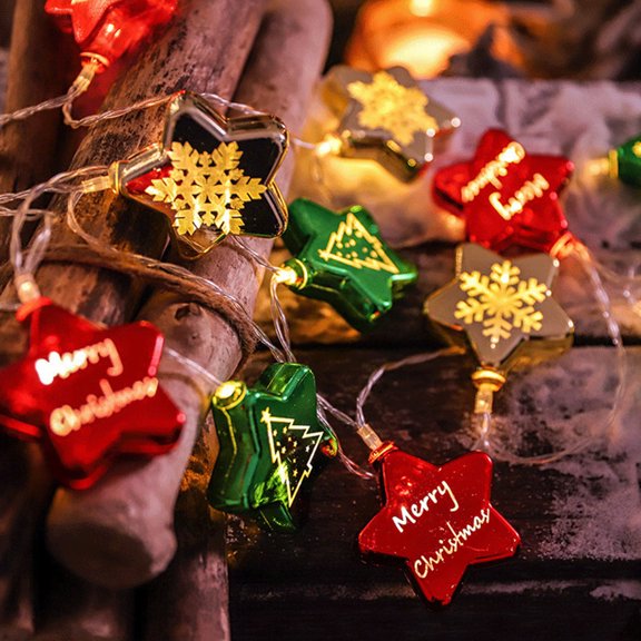 Christmas Decorative Lights, Battery Attractive Electroplating Ball Christmas String Lights Garden Home Xmas Tree Decor