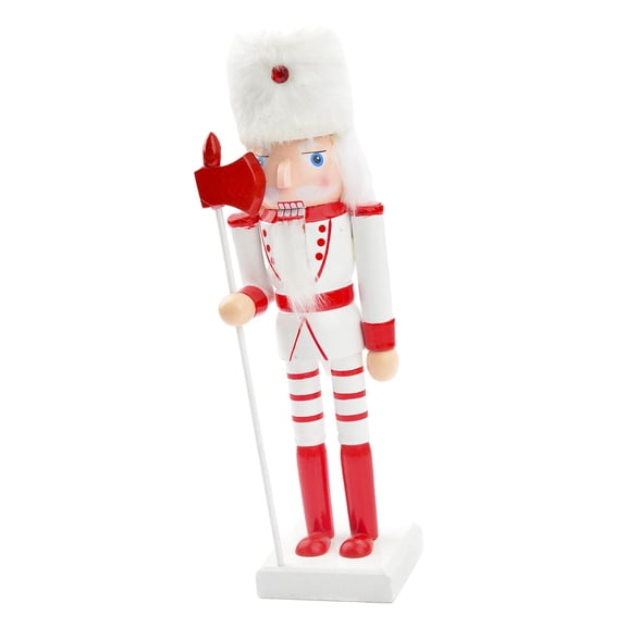 Christmas Decorative Nutcracker Holiday Nutcracker Doll Figure Crafts Tabletop Ornament Toys for Table Thanksgiving 14.96inch Axe