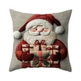 thumbnail image 1 of Christmas Decorative Pillow Cover, Cute Santa Claus Snowman Hugging Pillow case, Realistic knitted Sofa Cushion Case Christmas New Year Couch Decor, 1 of 6