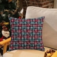 thumbnail image 1 of Christmas Decorative Pillow Cover, Snowflake Buffalo Plaid Pattern Pillow case, Classic Red Green Blue Sofa Cushion Case Christmas New Year Couch Bed Decor, 1 of 6