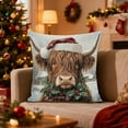 thumbnail image 1 of Christmas Decorative Pillow Covers 18x18" Christmas Linen Printed Cushion Backrest Christmas Living Room Sofa Decoration Xmas Decorations, 1 of 7
