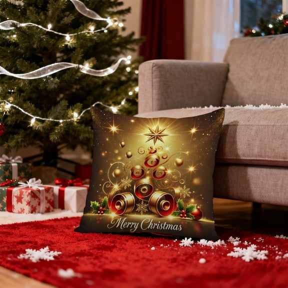 Christmas Decorative Pillow Covers 18x18" Christmas Pillow Cover Sofa Decoration Pillow Cushion Cover Cushion Covers