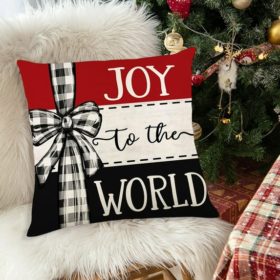 Christmas Decorative Pillow Covers 18x18" Home Decors for Couch Bed Sofa Bedroom Living Room Christmas Printed Pillow Cover Series Home Sofa Decoration Cushion Cover Bedroom Pillow Cover
