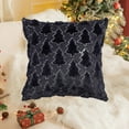 thumbnail image 1 of Christmas Decorative Pillow Covers 20x20,Soft 3D Xmas Tree Plush Jacquard Throw Pillow Cover for Holiday Decor,Square Pillow Cases for Sofa Couch Cushion Living Room, 1 of 4