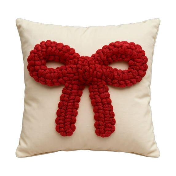 Christmas Decorative Pillow Covers - Soft Fabric with Hidden Zipper for Home Decor - Cozy Holiday Accent for Living Room or Bedroom