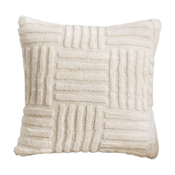 Pillowcase Pillowcase with Striped Concealed Zip Removable Breathable and Warm No Deformation Solid Colour Cushion Cover with Striped Concealed Zip Removable Breathable and Warm No