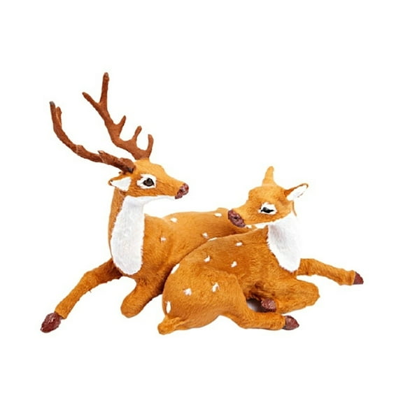 Christmas Decorative Reindeer Plush Toy Realistic Plush Ornament Couple Gift