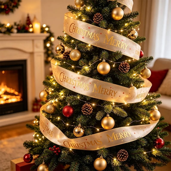 Christmas Decorative Ribbon Christmas Supplies Christmas Tree Decorations
