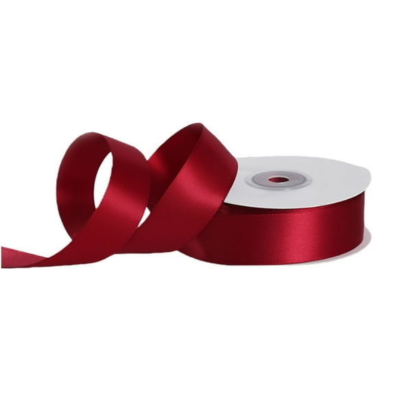 Christmas Decorative Ribbon,Double Faced Satin Ribbon,1" X Continuous 25 Yards, Ribbons Perfect for Gift Wrapping Wedding Bouquet Decor DIY Craft Bow Making and Other Projects(Red2)