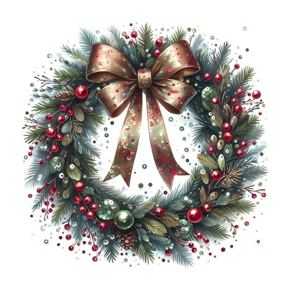 Christmas Decorative Stickers with Pine Branches and Pinecones Design, Self-Adhesive Wall Decals for Bedroom, Living Room, Doors and Windows Holiday Decorations
