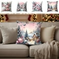 thumbnail image 1 of Christmas Decorative Throw Pillow Cover - Holiday Pillow Case with Santa-Reindeer-Tree-Snowman-Snowy House Print, Soft Fabric and Hidden Zipper Sofa Bed Couch Prop, 1 of 8