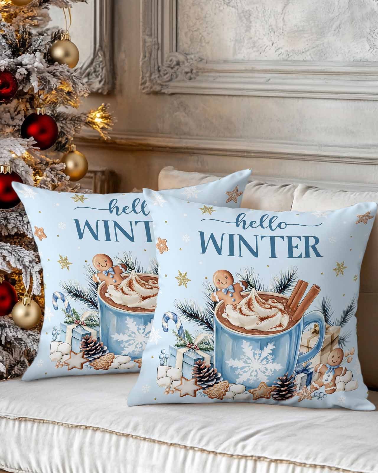 Christmas Decorative Throw Pillow Covers 20x20 Inch Set of 2 ...