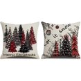 thumbnail image 1 of Christmas Decorative Throw Pillow Covers, Set of 2 Tree Pillowcases for Christmas Home Living Room Sofa Couch Decorations, 18 x 18 inches, 1 of 4