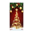 thumbnail image 1 of Christmas Decorative Tree and Wreath Door Banner, Eye-Catching Christmas Front Door Cover for Christmas Decorations Or Party Supplies 72.83×35.43Inch Multicolor, 1 of 5