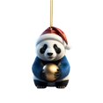 thumbnail image 1 of Christmas Decors Pink Christmas Ornament Cute Cartoon Panda Pendant Xmas Tree Hanging Decorations Party New Year Moose Supplies - B, 1 of 5