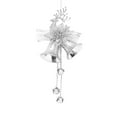 thumbnail image 1 of Christmas Deer Bells with Flower Bow Glitter Ornament - Hanging Festive Tree Christmas Decoration for Xmas Holidays Home Party, 1 of 5