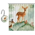 Christmas Deer Fawn Pine Tree Branch Berry Leaf 3_91 Bathroom Decor Set