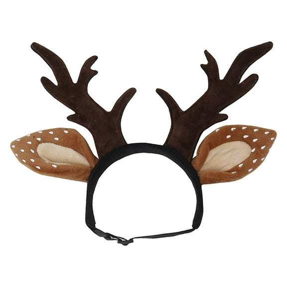 Christmas Deer Horn Pet Hat Festive Cat Headwear Accessory Holiday Pet Ornament for Cats and Small Dogs