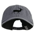 thumbnail image 1 of Christmas Deer Logo Embroidered Big Size Washed Pigment Dyed Cap - Grey XL-3XL, 1 of 1