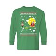 thumbnail image 1 of Christmas Deer Long Sleeve Shirt for Boys Girls Xmas T-Shirt Six Feet Funny Christmas Tee for Kids Holiday Gifts Santa's Reindeer Top Santa in Mask, 1 of 4