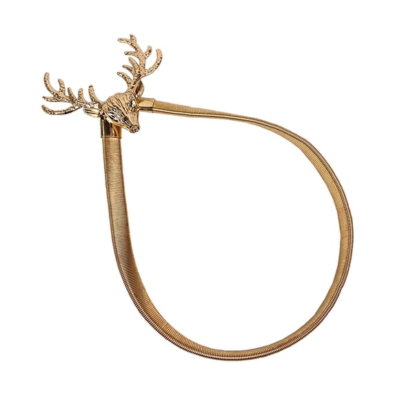 Christmas Deer Metal Curtain Tie Backs, Adjustable Elastic Curtain Holdbacks, Festive Holiday Home Decor for Living Room and Bedroom, Adds Cheerful Seasonal Touch