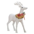 thumbnail image 1 of Christmas Deer Ornaments, White Christmas Decorations, Large Festive Window Decoration Bow Doll, Handcrafted Eco-Friendly Indoor Outdoor Holiday Home Decor, 1 of 6