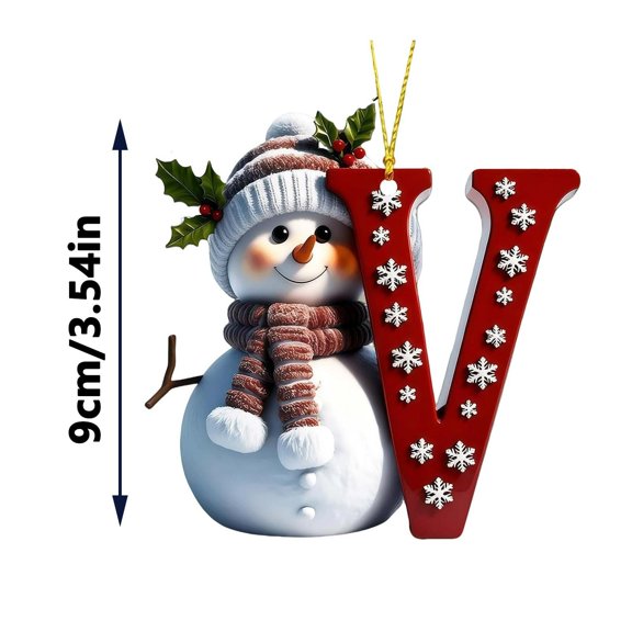 Christmas Deer Pendant Letter Ornament, Personalized Wooden Baubles for Christmas Tree Decor, Unique Holiday Stocking Stuffer Gift, Festive Mantel Display for Family Name Celebration Sopatenor