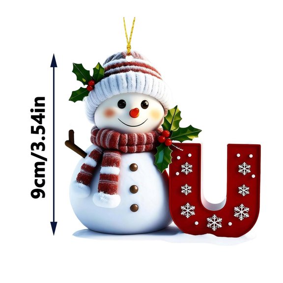 Christmas Deer Pendant Letter Ornament, Personalized Wooden Baubles for Christmas Tree Decor, Unique Holiday Stocking Stuffer Gift, Festive Mantel Display for Family Name Celebration Sopatenor