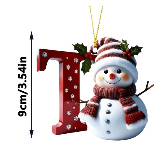 Christmas Deer Pendant Letter Ornament, Personalized Wooden Baubles for Christmas Tree Decor, Unique Holiday Stocking Stuffer Gift, Festive Mantel Display for Family Name Celebration Sopatenor