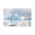 Christmas Deer Placemats Set of 4, Heat Resistant Place Mats, Indoor