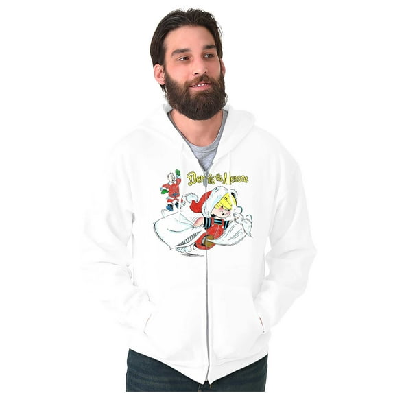 Christmas Dennis Santa Beard Thief Unisex Plus Size Zip Hoodie Brisco Brands 5X