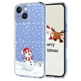 thumbnail image 1 of Christmas Design Case for iPhone 15 Plus, Cute Merry Christmas Pattern TPU Clear Shockproof Protective Lightweight Anti-Scratch Ultra Slim Wireless Charging Women Girls Cover, Christmas Snowman, 1 of 9