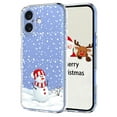 thumbnail image 1 of Christmas Design Case for iPhone 17, Cute Merry Christmas Pattern TPU Clear Shockproof Protective Lightweight Anti-Scratch Ultra Slim Wireless Charging Women Girls Cover, Christmas Snowman, 1 of 9