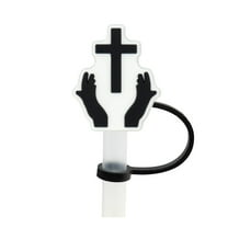 Christmas Design Silicone Straw Covers - Reusable 8.0mm Drinking Tip Protectors for Stanley Cup, Holiday Themed Lid Accessories - Blue