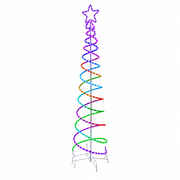 Christmas Designers RGB Color Changing Spiral Christmas Tree, Indoor/Outdoor