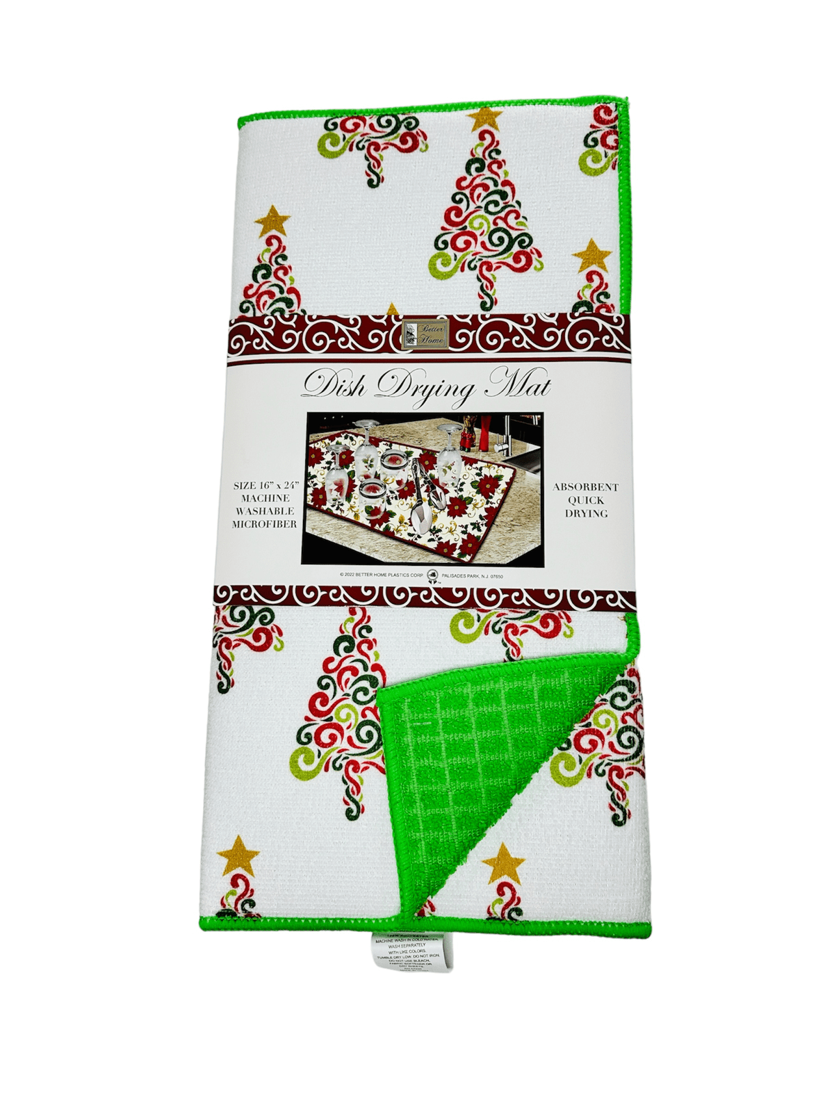 Christmas Designs Microfiber Dish Drying Mat, 16" x 24" , Christmas