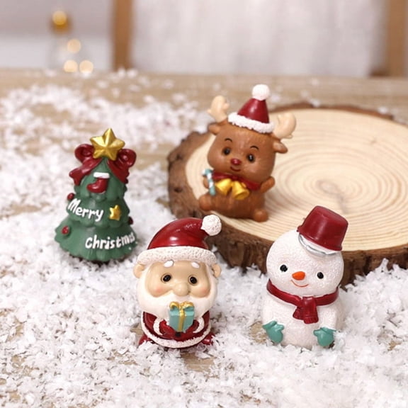 Christmas Desktop Decoration Mini Christmas Tree Figurine Gift Desktop Decoration Tray Shelf Decoration