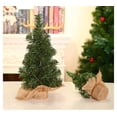thumbnail image 1 of Christmas Desktop Miniature Christmas Trees Tree With Snow And Wood Base For Xmas Holiday Tabletop Decor Plastic Green, 1 of 6