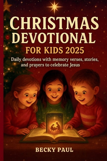 Christmas Devotional for Kids 2025: Daily Devotions with Memory Verses, Stories, and Prayers to Celebrate Jesus, (Paperback)