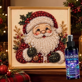 Christmas Diamond Art, DIY Christmas Pearl Diamond Painting Kit with Frame for Holiday Home Wall Decor