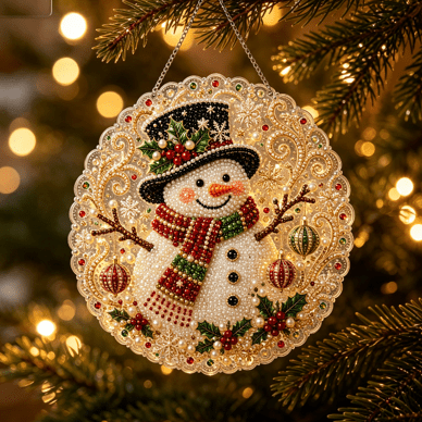 Christmas Diamond Art Hanging Kit for Adults, DIY Diamonds Painting Door Hanger Board Kit, Special Acrylic Diamond Art Painting Pendant Ornament Christmas tree