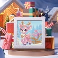 thumbnail image 1 of Christmas Diamond Art Kit, 7.09in Christmas printed canvas with Frame Holiday Craft Gift, 1 of 6