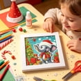 thumbnail image 1 of Christmas Diamond Art Kit, 7.09in Christmas printed canvas with Frame Holiday Craft Gift, 1 of 6