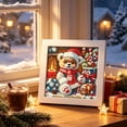 thumbnail image 1 of Christmas Diamond Art Kit, 7.09in Christmas printed canvas with Frame Holiday Craft Gift, 1 of 5